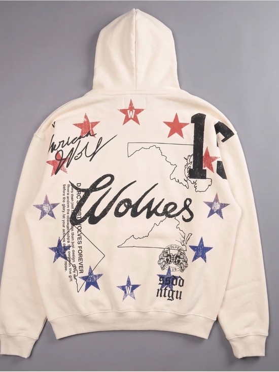 Darc Sport Other - Darc Sport American Wolf DMV Wolves Forever White Hoodie Size Large NWT Limited